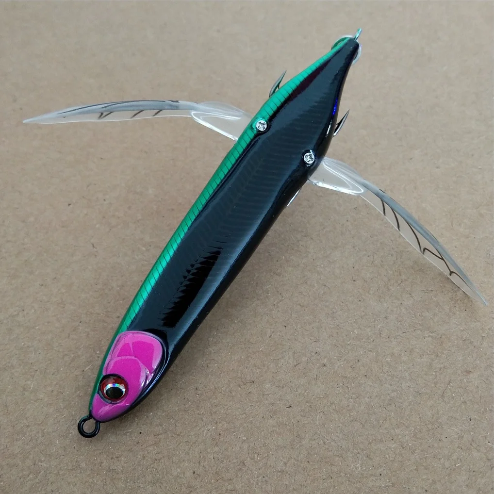 SWOLFY Topwater señuelo tipo lápiz 80mm 6,5g Minnow Crankbait Spinner Buzzbait plantilla de Metal cebo de pesca lubina trucha Wobblers Fishbait - imagen 4