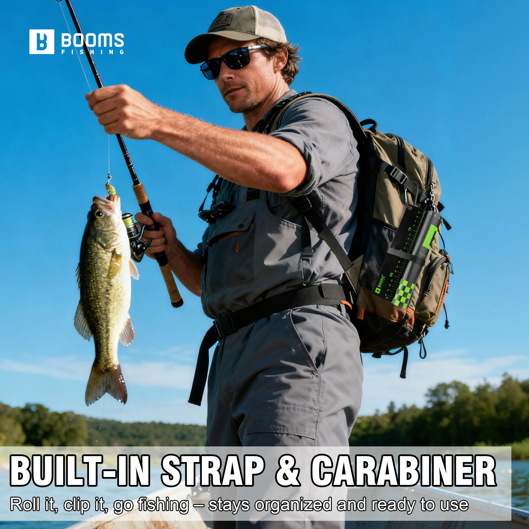 Booms Pesca 150cm PVC impermeable que mide el control del pescado con el control de la pesca de la tabla Rule Preciso de medición de herramientas de pesca de la pesca - imagen 5