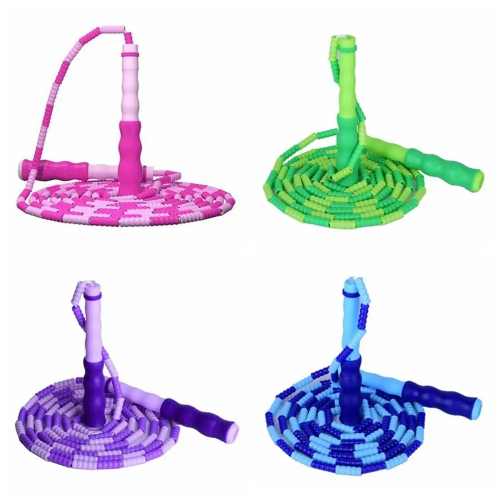 Cuerda de saltar para Fitness, longitud ajustable, segmentada, sin nudos, cuenta suave, antideslizante, duradera, ejercicio en casa