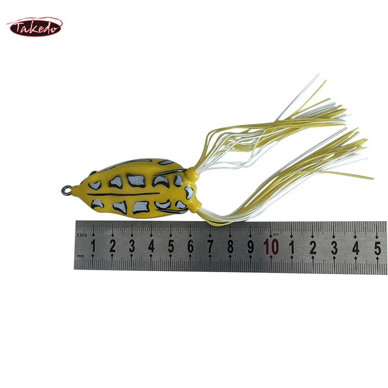 TAKEDO alta calidad L038 65mm 18g falda pesca señuelo suave Rana Topwater Rana flotante lubina señuelo - imagen 5