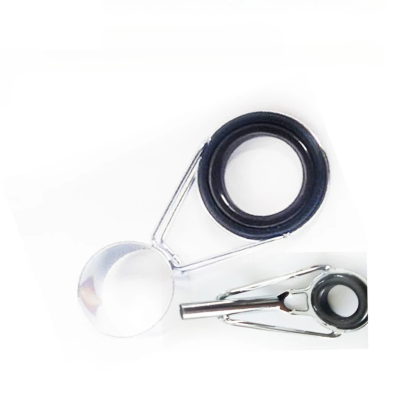 1 Juego de 7 paquetes de accesorios para caña de mar, sección de acero al carbono, accesorios de anillo guía, guía para caña de pescar, suministros de pesca oculares - imagen 2