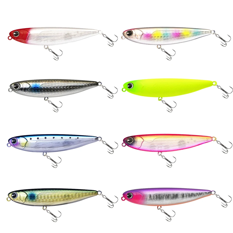 Señuelo tipo lápiz Topwater Stickbaits 60mm/90mm Mini lápiz cebos duros artificiales trucha Lucio señuelo Pesca Wobbler ima pugachevs cobra 90 - imagen 5