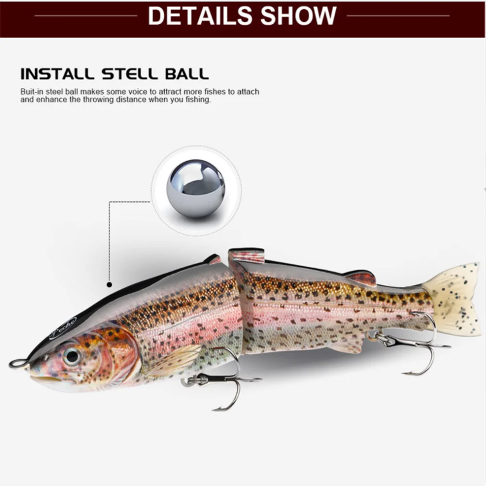 Cebo grande de 18,6 cm y 65g para pesca en el mar, Swimbait señuelo para lubina, Lucio, muskkie, Walleye - imagen 5