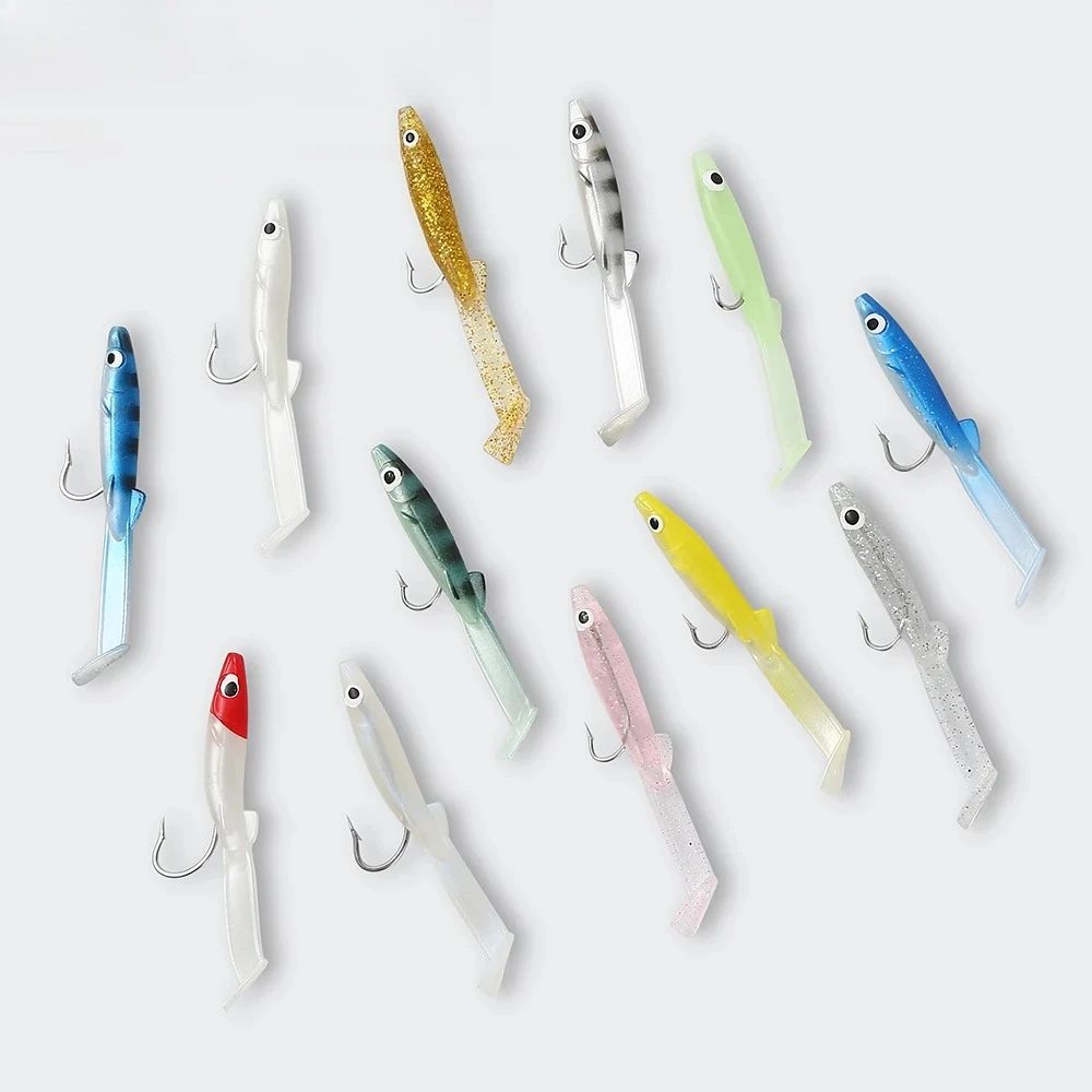 Señuelo anguila blando con anzuelo – cebo suave para pesca - imagen 3
