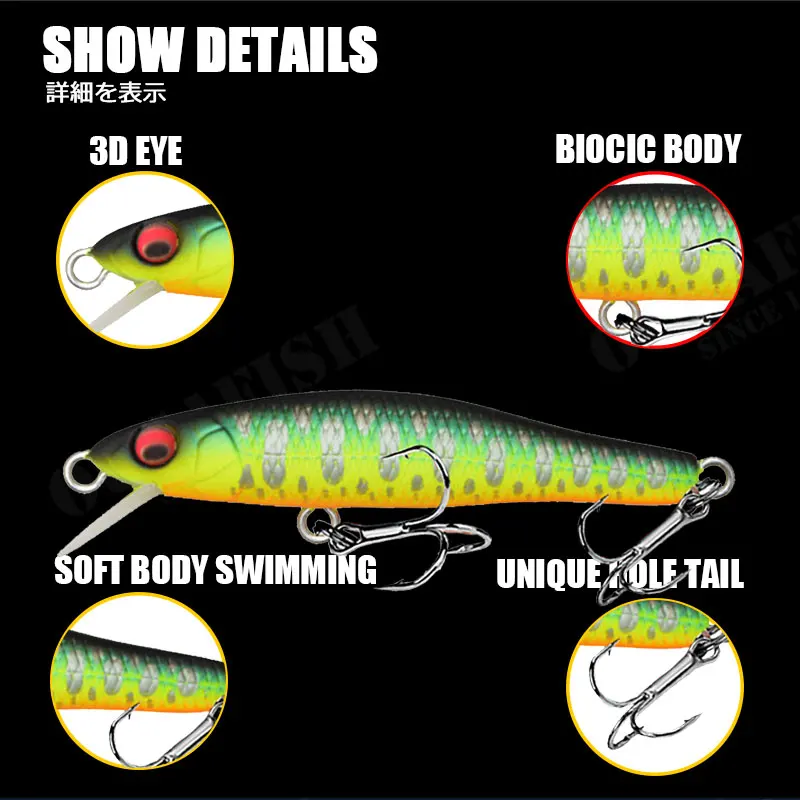 Micro cebo Minnow, señuelo de Pesca de 58mm, 3,9g, lubina, lubina, Leurre Isca Artificial, equipo de Accesorios de Pesca - imagen 4