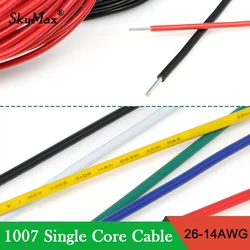 2/5/10m UL1007 Cable de cobre de un solo núcleo 26 24 22 20 18 16 14AWG PVC aislado 300V Cable eléctrico chapado estañado línea de lámpara LED