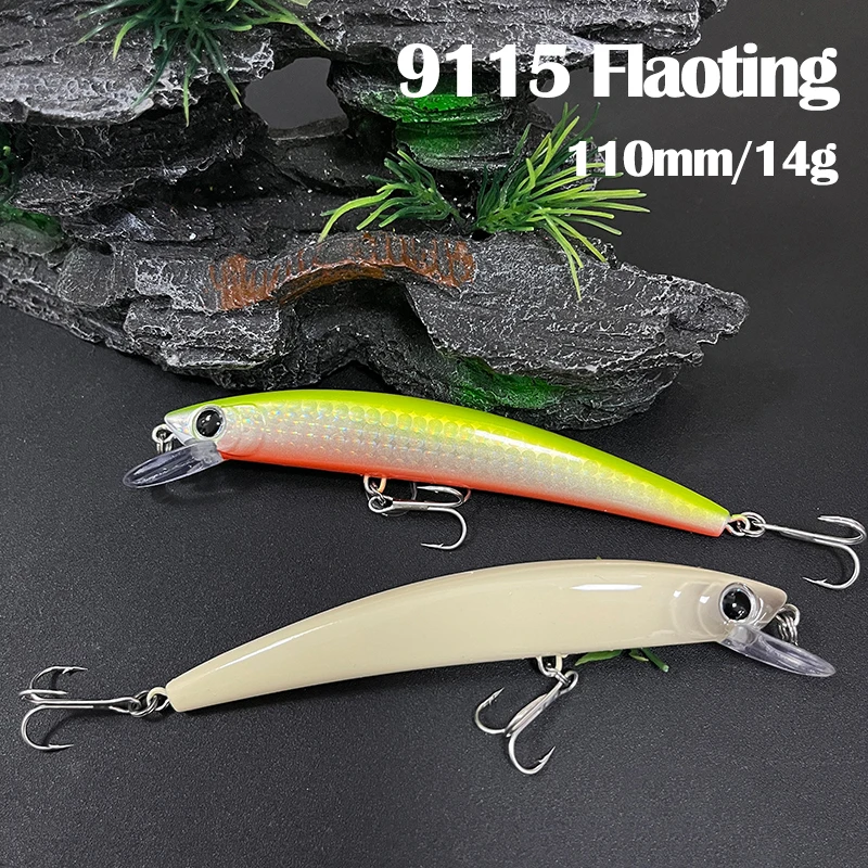 Wobbler Jerkbait flotante 3D para lubina de agua salada - imagen 2