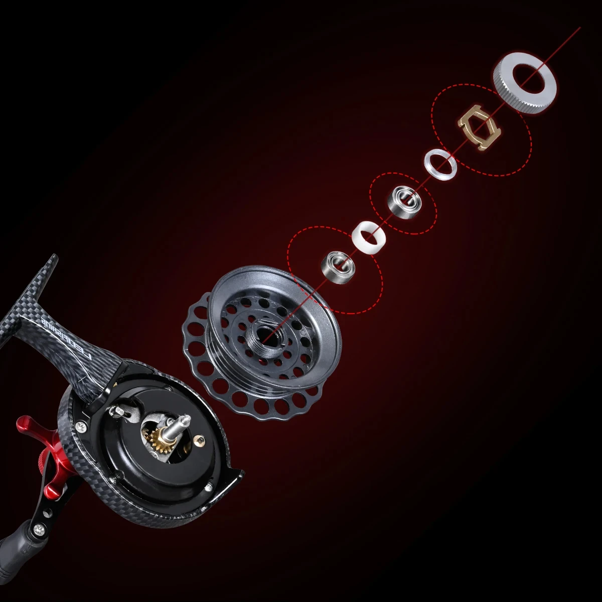 LEO-Carretes de pesca de carbono, accesorios para cañas de pescar, potencia máxima de 20KG, 4 + 1BB, 3,5: 1 - imagen 5