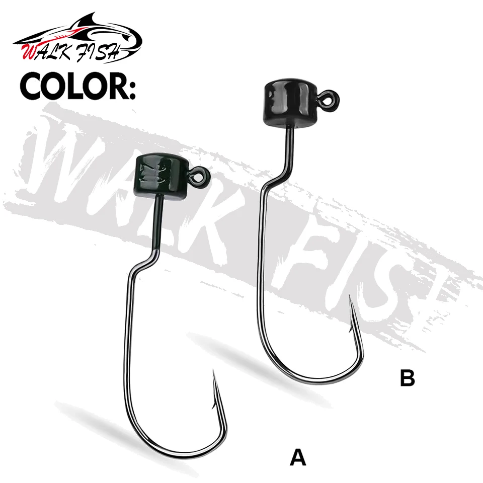 WALK FISH Jig Head con púas – para vinilo insecto marino - imagen 4