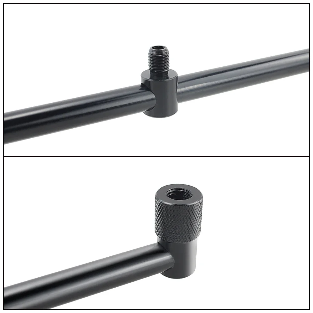 2 x Hirisi Mini barras de zumbido negras cortas 20cm 25cm 30cm equipo de pesca gruesa de carpa para 2 cañas - imagen 3