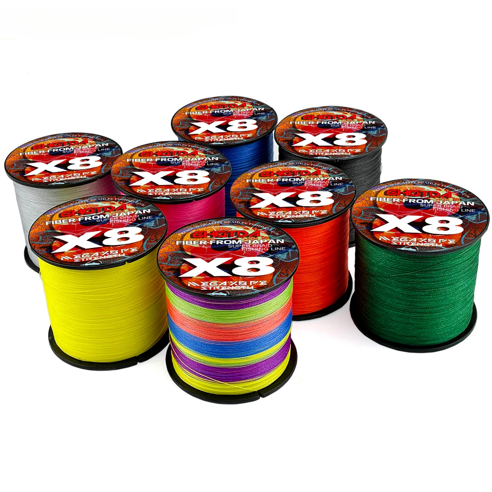 Línea de pesca trenzada X8 PE, 300M, 500M, superfuerte, multifilamento, para pesca marina, 18lb-78lb, para carpa, Mosca, trucha - imagen 3