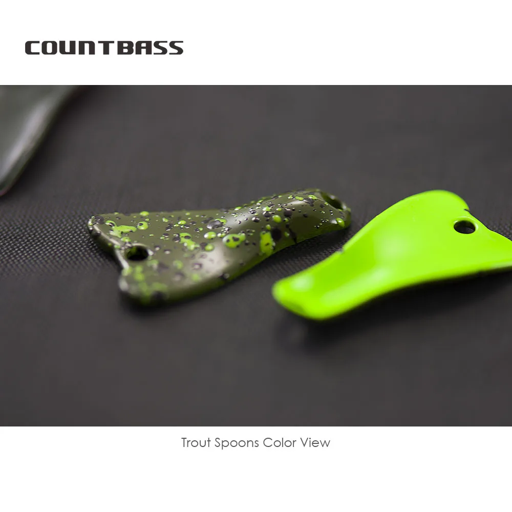 COUNTBASS-señuelos de pesca de latón y Metal, cuchara de fundición, salmón, trucha, Lucio, lubina, 2g, 5/64oz - imagen 4