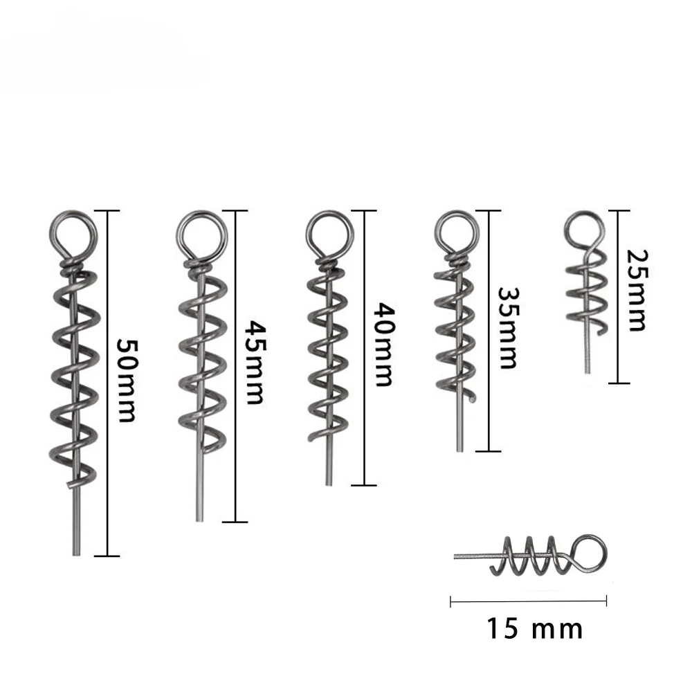 Topline 100 Uds Pin de bloqueo de resorte gancho de manivela conector de pesca cerradura de manivela de resorte de acero inoxidable para aparejos de pesca de señuelo suave