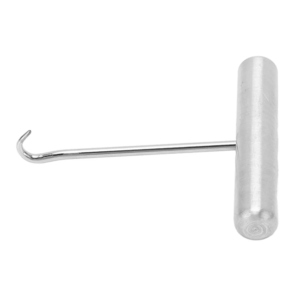 Extractor de cuerdas de raqueta de acero inoxidable, herramienta de encordado de arco plateado duradero, gancho de tracción para raquetas de tenis - imagen 5