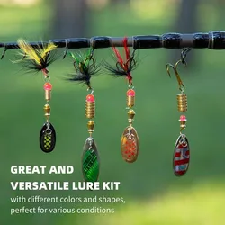 10 unids/set Waterdrop Metal pesca Wobblers Pike Crochet Kit pesca señuelo conjunto Spoonbait Crankbaits