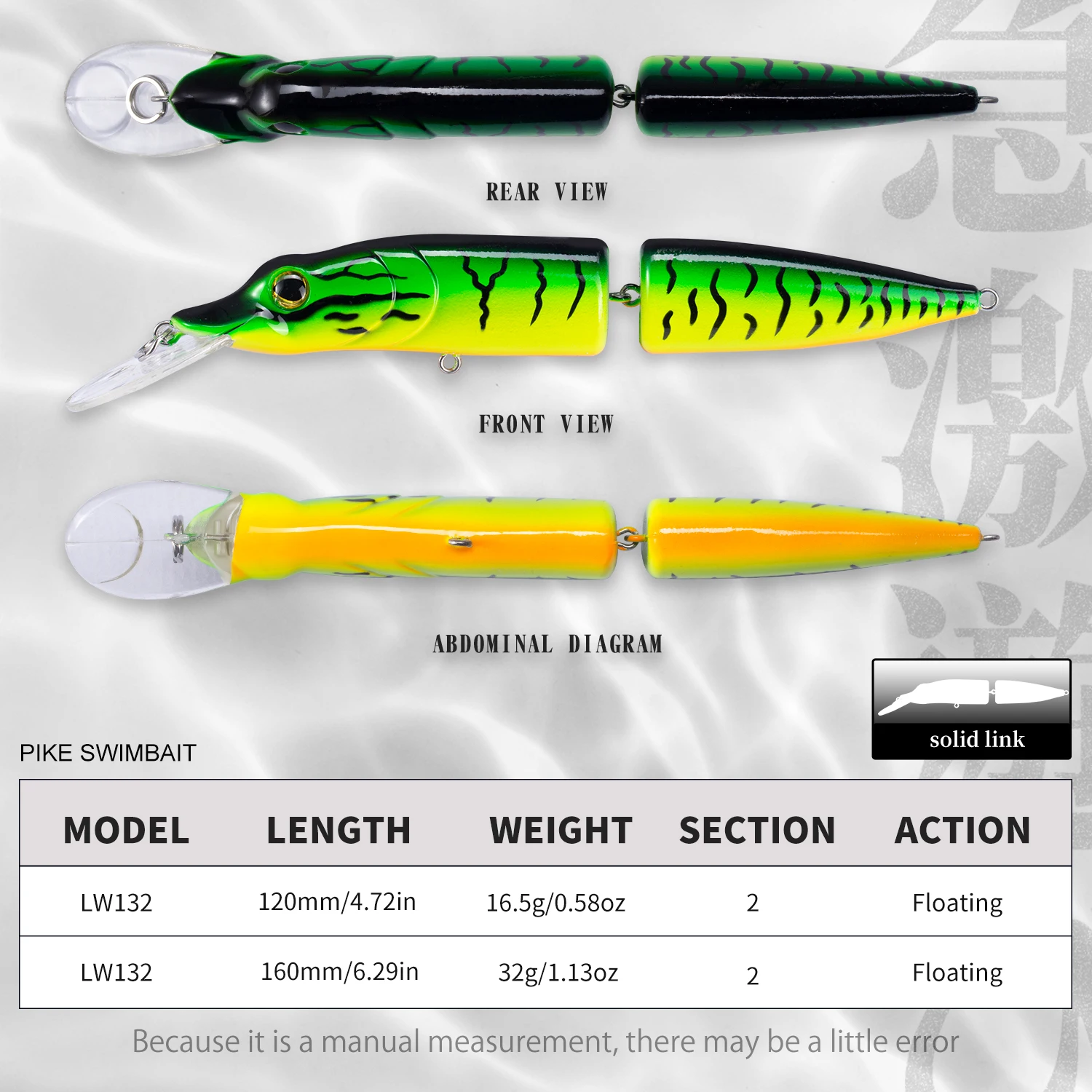 Hunthouse-señuelo de Pesca de Mar, cebo duro, Swimbait, 12cm/16cm, 15,5/32g, gancho de cuerpo de 2 secciones, 5 colores para pesca de Lucio - imagen 2