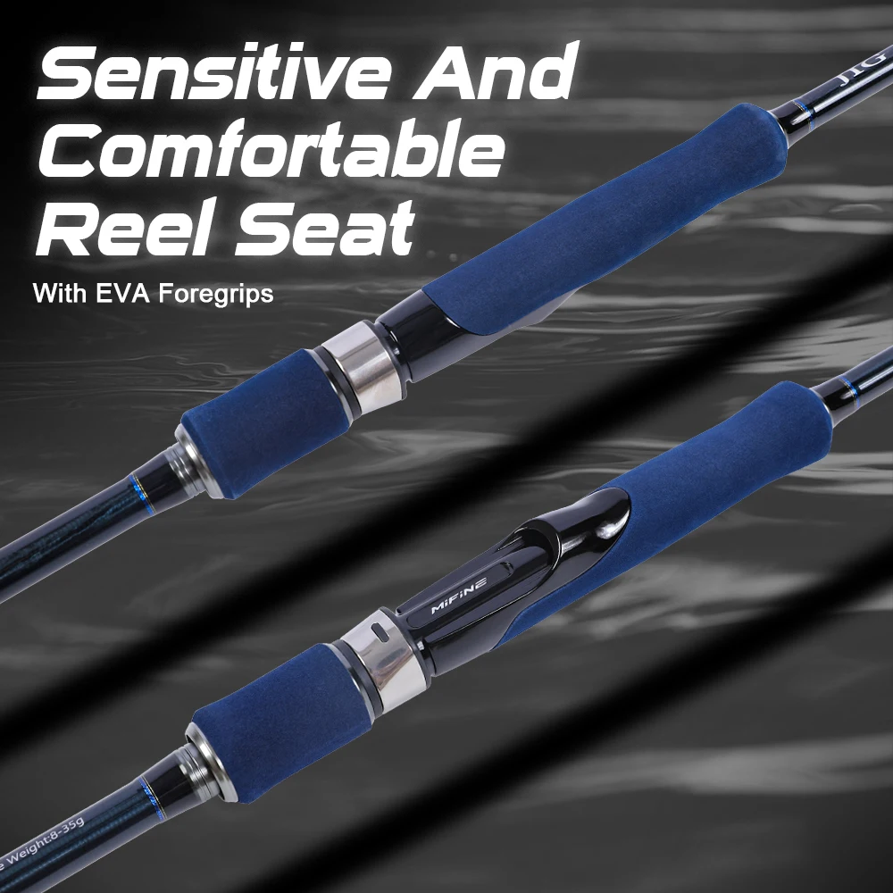 Caña de pescar giratoria MIFINE JIG OMNIPOTENCE, cañas de pescar de lubina, peso de señuelo 4-18g/8-35G/14-56g, agua salada, perca de agua dulce - imagen 5