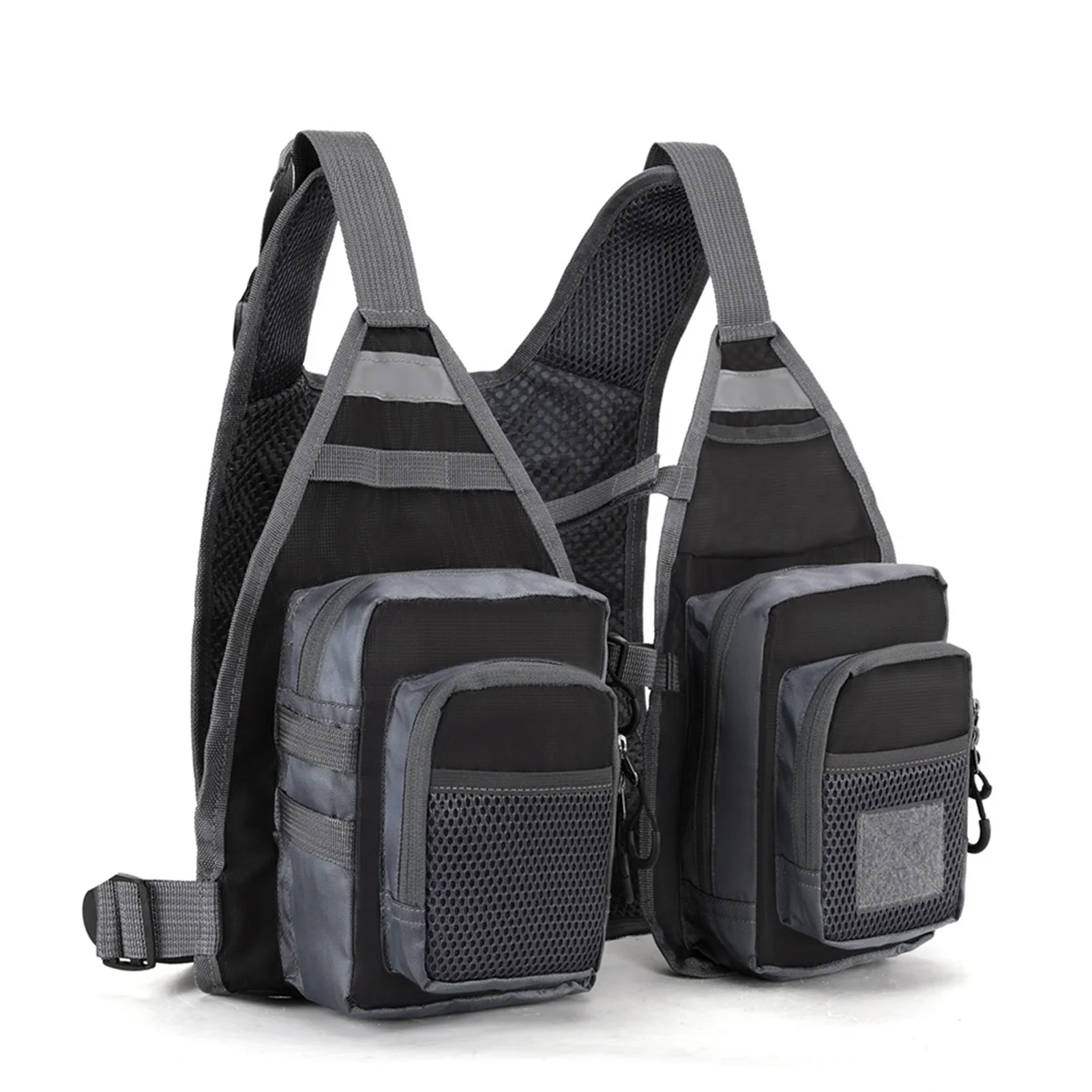 Chaleco ultraligero de pesca con mosca, tejido transpirable de talla única, malla de ajuste Regular para viajar, acampar y escalar - imagen 3