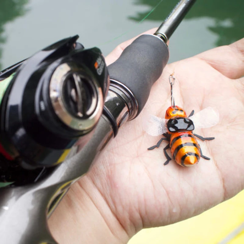 Japón Jackall señuelo superficie de pesca insecto simulación cebo falso BUGDOG Micromatter abeja flotante 3,1g cebo