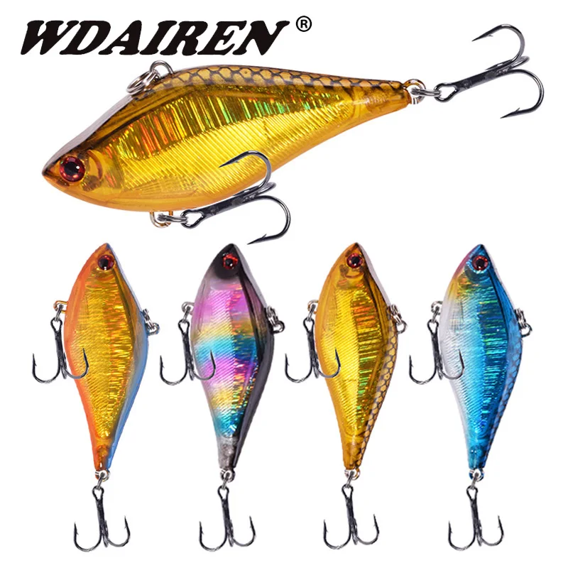 Señuelo de pesca hundido VIB, 6cm, 13,5g, 6, 1 ud. # Anzuelos triples Wobblers cebos artificiales Crankbait Peche para aparejos de pesca de carpa lubina - imagen 2