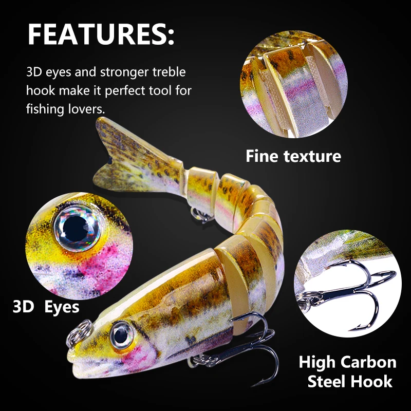 Crankbait hundimiento lento Wobbler realista para pesca - imagen 5
