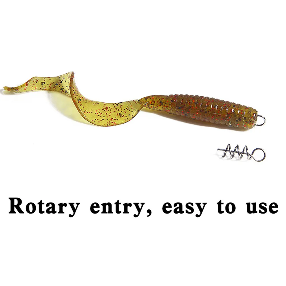 50 unids/pack de aguja de pasador de bloqueo de resorte de acero inoxidable, señuelo suave, manivela de gusano, gancho de manivela, aguja de pasador de bloqueo de resorte - imagen 5