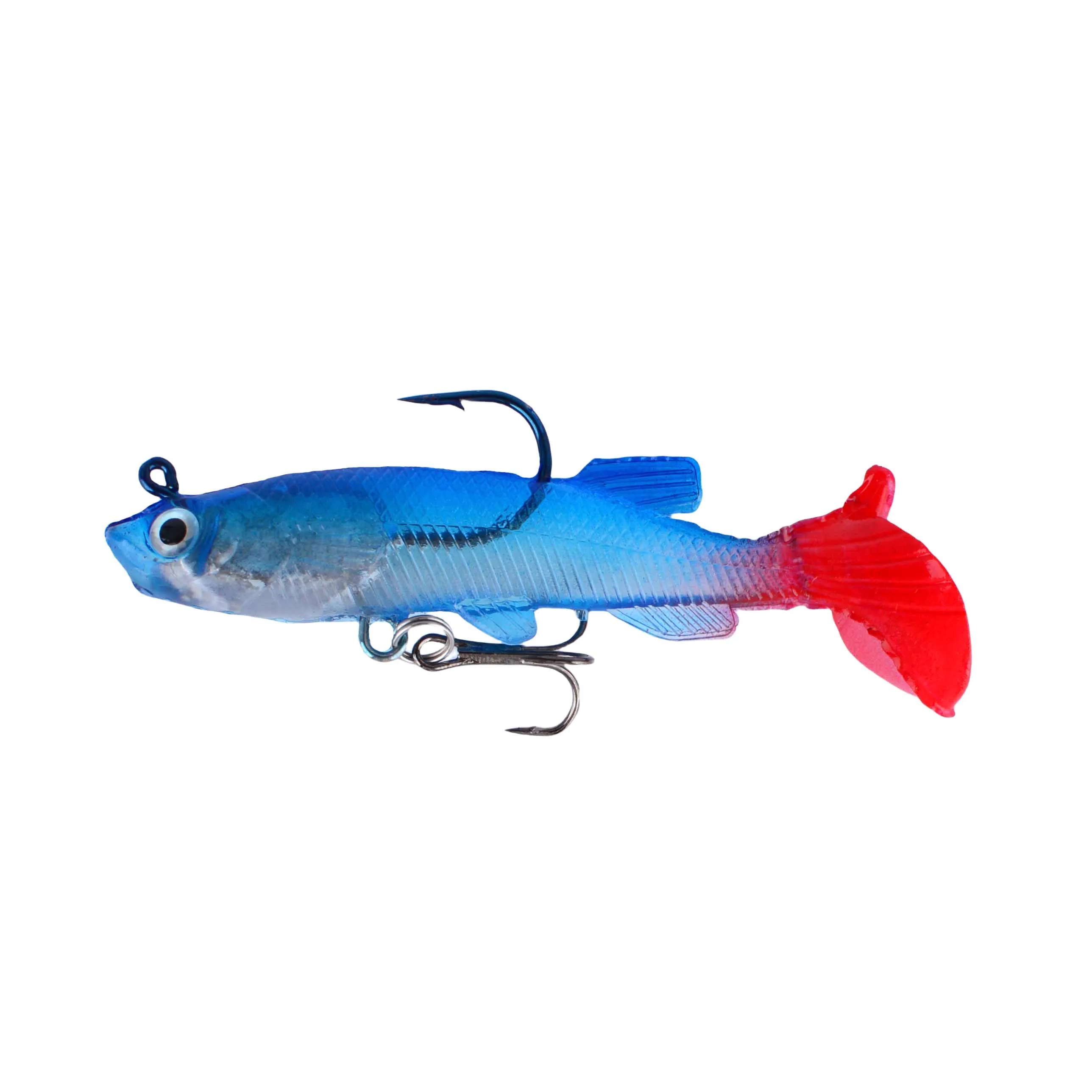 Swimbait hundible cola en T – Señuelo de vinilo para lucio - imagen 2