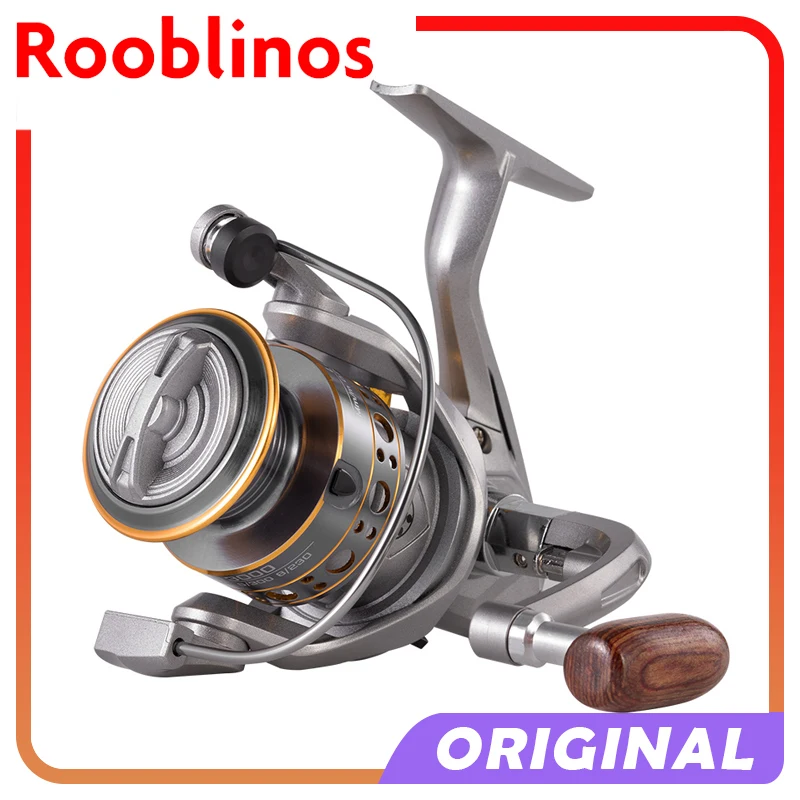Rooblinos serie LD 1000 ~ 7000, relación de engranaje 5,2: 1, arrastre máximo de 26LB, carrete de Metal CNC, carrete de pesca giratorio, para agua dulce y salada - imagen 2