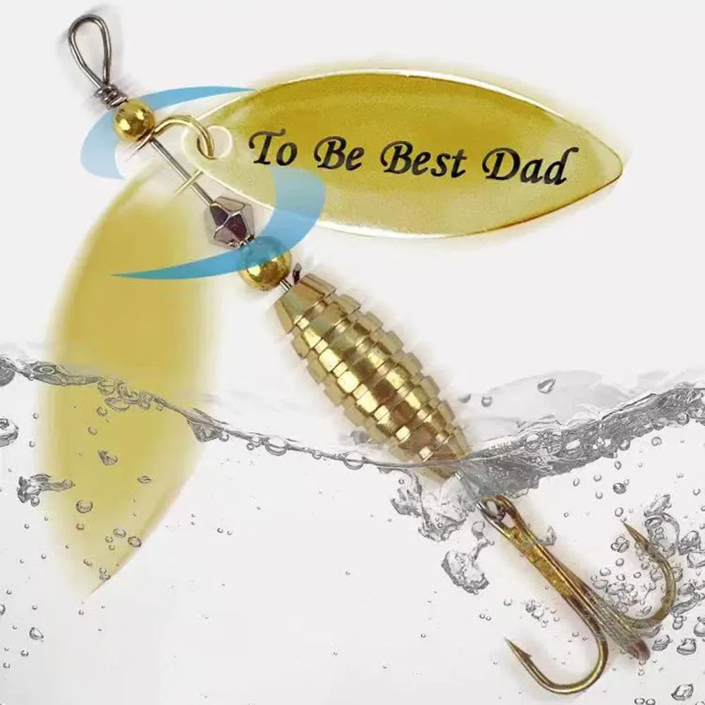 Regalo del Día del Padre 10 unids/set señuelo giratorio plateado y dorado con anzuelo triple señuelo de cuchara de Metal señuelo de pesca duro con caja de aparejos de pesca - imagen 4