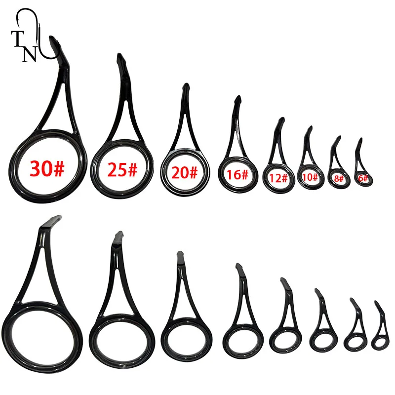 TN44 BYGSLSG guía de caña de pescar anillo SIC construcción de varilla soporte de acero inoxidable reparación DIY componentes de caña de pescar Accesorios - imagen 4