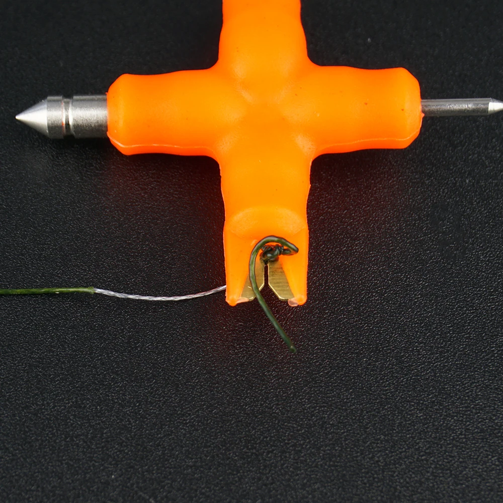 Pelacables trenzados recubiertos para pesca de carpa 4 en 1, herramienta de aparejo, herramienta de línea extractora, herramienta anudadora portátil multiusos, accesorios de pesca - imagen 3