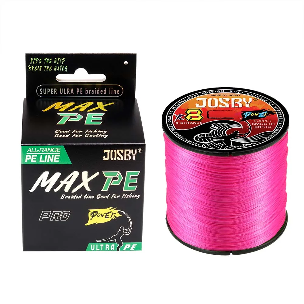 JOSBY nuevo X8 súper fuerte 8 hebras hilo de pescar trenzado 300M 500M 150M 100M multifilamento PE alambre mosca mar aparejos de agua salada - imagen 3