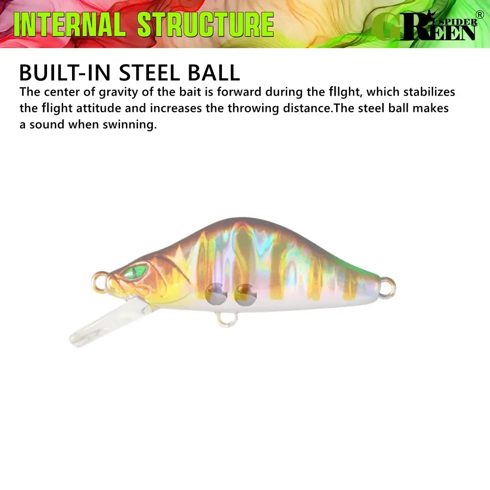Greenspider Minnow 43mm – Señuelo hundido para trucha - imagen 5
