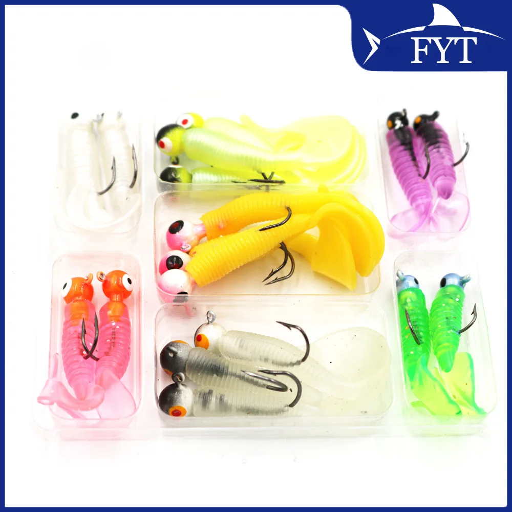 Señuelos blandos de plomo para pesca, cebos blandos de silicona para Crappie Bass, 34 unids/set - imagen 2