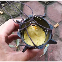 2 uds JODYOO trampa para pesca de carpa jaula para cebo-jaula alimentadora de PVC con múltiples entradas negro ajustable para varias pesca