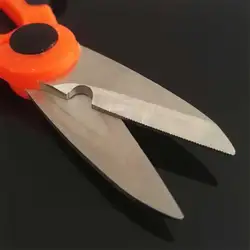 Lip Grip metálico 21,5 cm con cuerda - agarre de pez rojo/azul