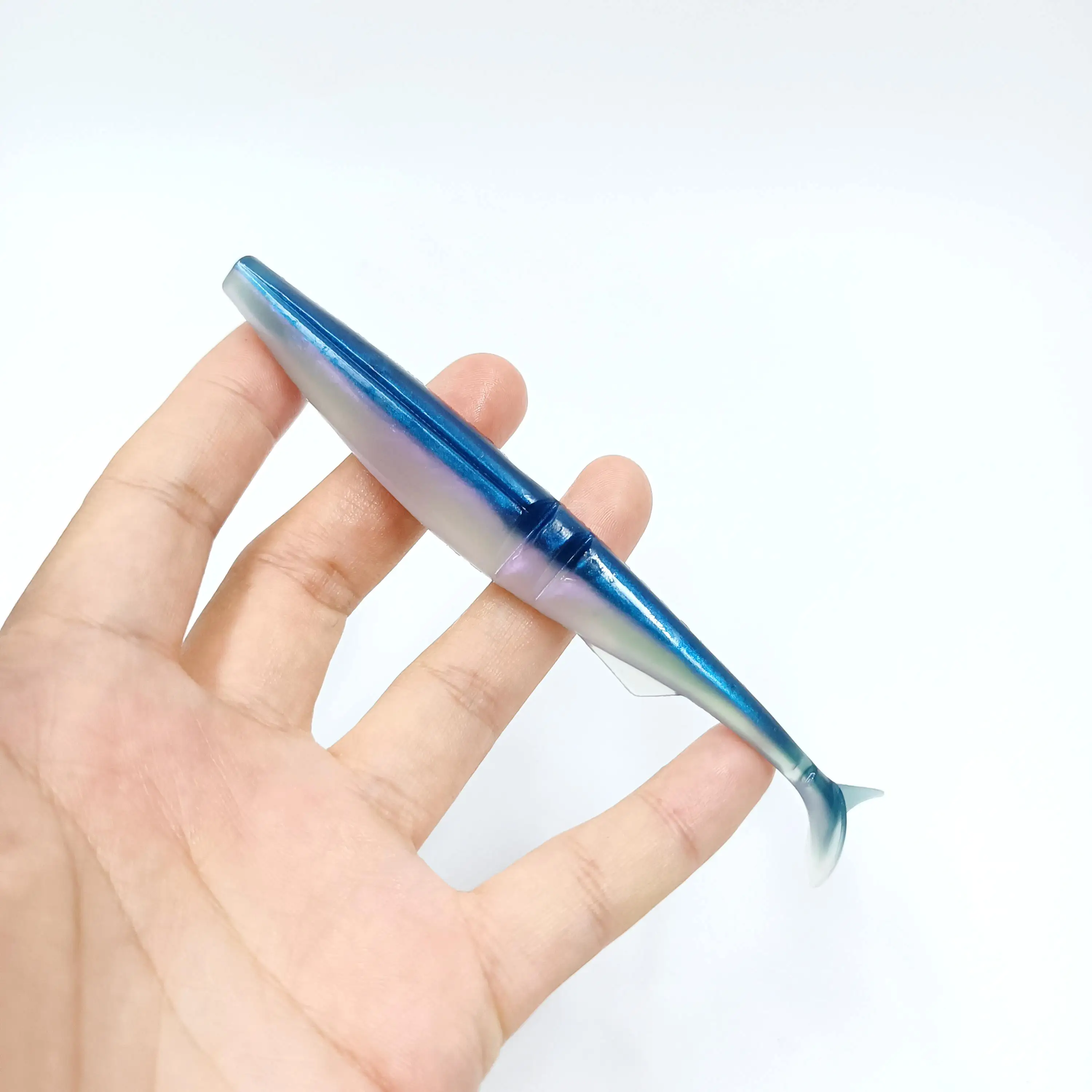 DUODUOYU 5 unids/bolsa señuelo de pesca suave segmentado grande 12cm 9,9g señuelo de plástico suave Shad señuelo Swimbait equipo de pesca de lubina aritical - imagen 2