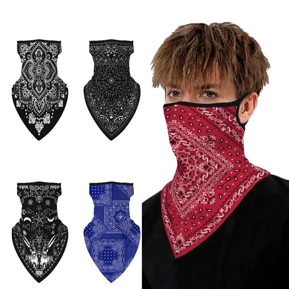 Bandana protectora multifuncional de seda para mujer, bufanda de protección solar para montar, máscara facial, protección para el cuello, máscara para la boca - imagen 2