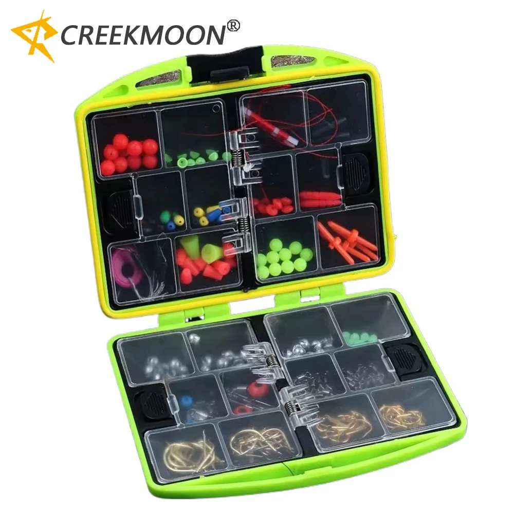 1 Juego de 184 Uds., 24 tipos de accesorios de pesca en roca, conjunto combinado, caja de equipo de pesca en el mar, conveniente y práctico, adecuado para peces de mar