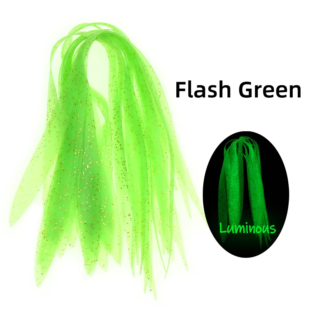 Ellllv, 10 Uds., serpentinas rectas de silicona, faldas de silicona de ancho degradado, Spinnerbait de pesca, plantilla Buzzbait, Material de fabricación de señuelos - imagen 5