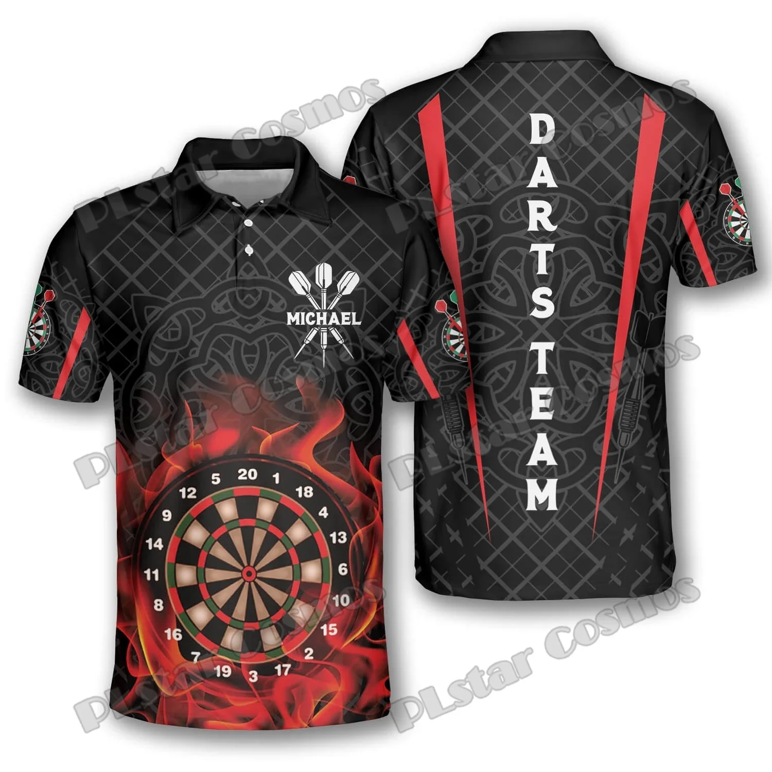 Camiseta de manga corta para hombre, Polo con estampado 3D de dragón, tatuaje de runas, Vegvisir nórdico, informal, PLP25 - imagen 2