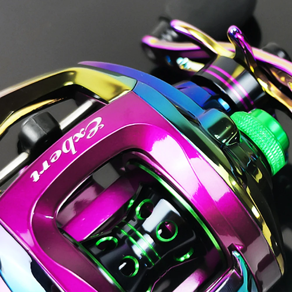 Volin-carrete de pesca Baitcasting, sistema de freno magnético, galvanoplastia colorida, Universal, 18 + 1 BB 6,3: 1, arrastre máximo de 10kg - imagen 3