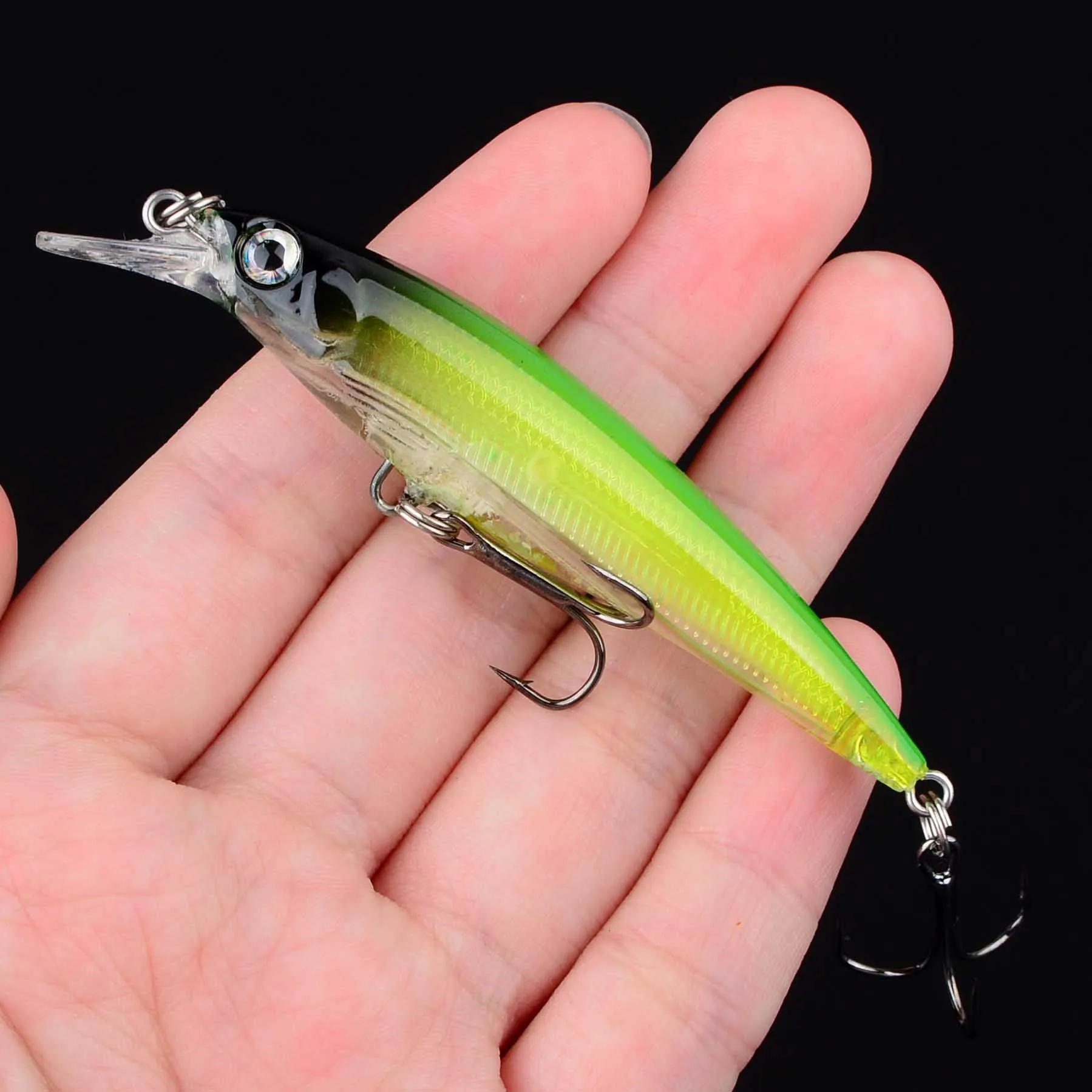 Señuelo de pesca Minnow, cebo duro Artificial, Wobbler biónico, Crankbait, lubina, carpa, Lucio, aparejos de pesca, 1 ud. - imagen 5