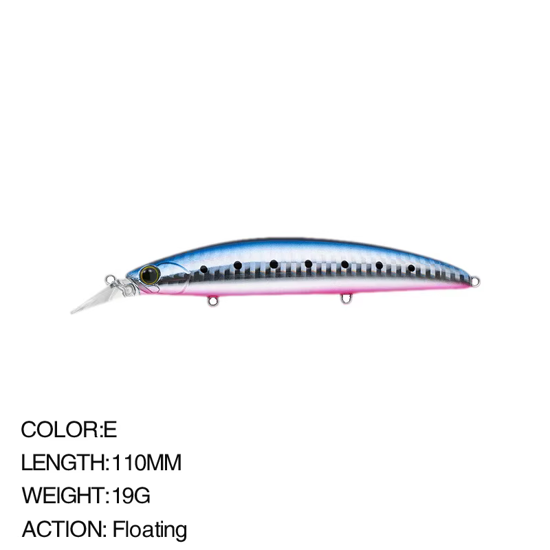 Luia cebo flotante Minoluia, cebo duro, agua dulce, punta de lubina, boca, barra blanca, no fuerza aérea, buen ayudante de pesca - imagen 4
