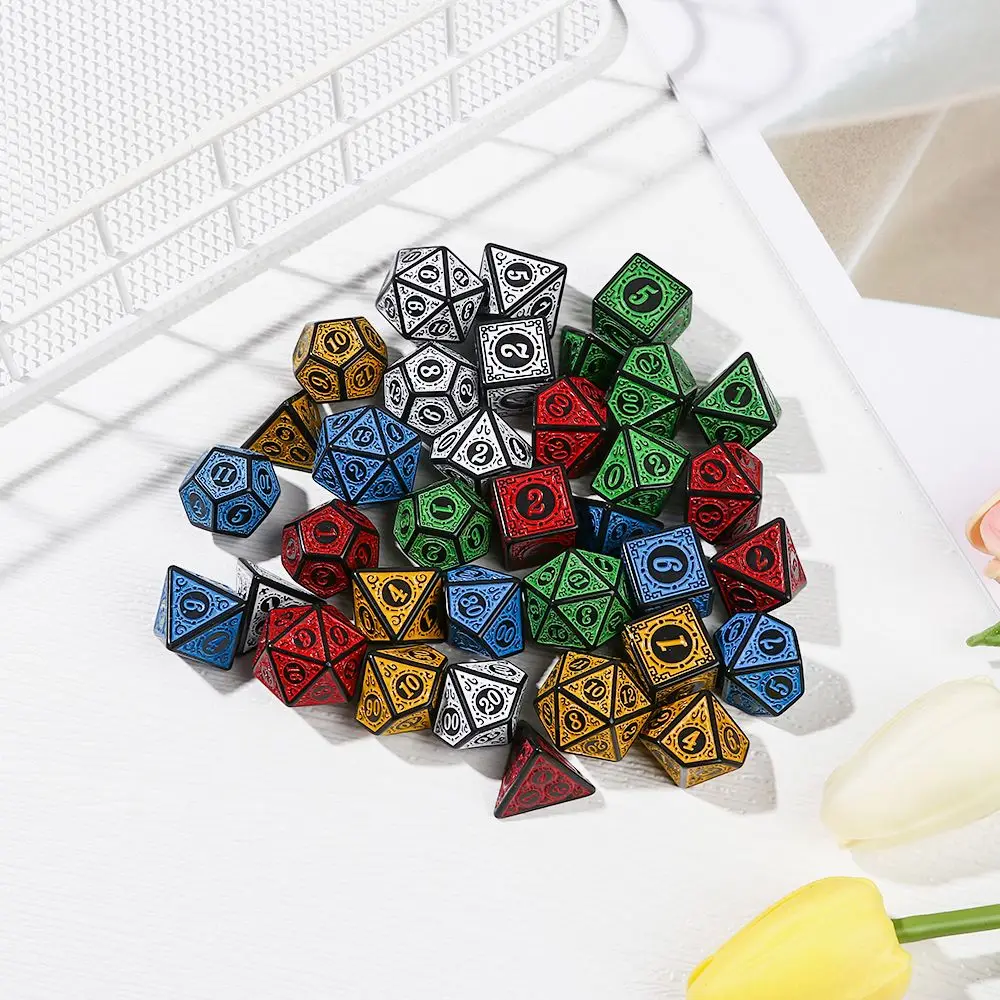 Juego de dados de 7 caras para juegos de mesa, juego de dados poliédricos, D4, D6, D8, D10, D12, D20, 7 piezas - imagen 5