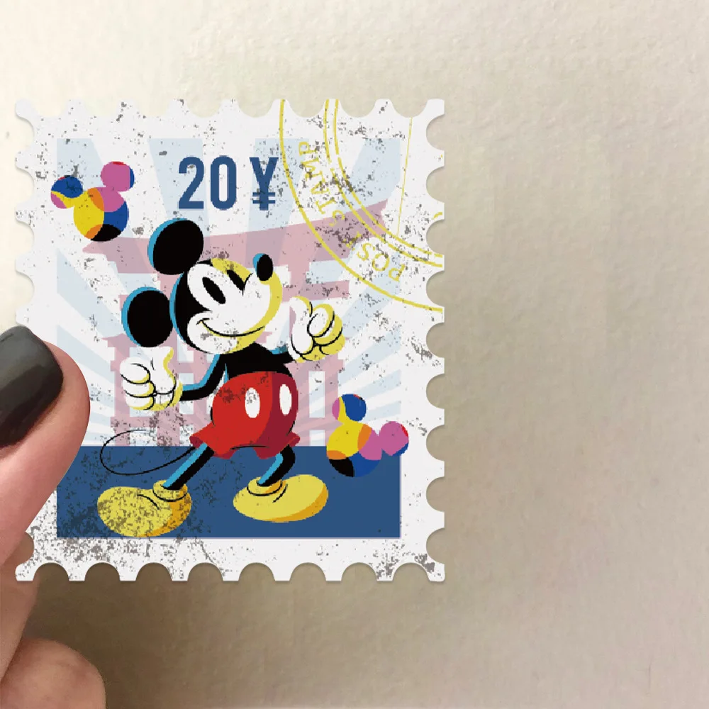50 Uds. De sellos Retro de Mickey Mouse de Disney, pegatinas de película de dibujos animados, impermeables, para teléfono, portátil, equipaje, guitarra, cuaderno, pegatinas, juguete para niños - imagen 3