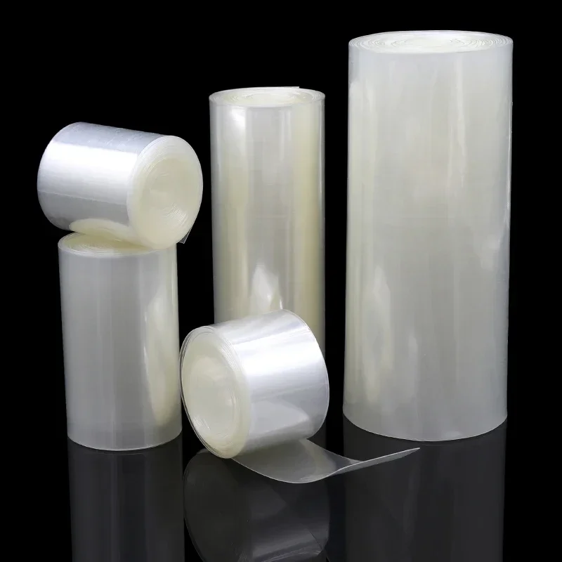 Paquete de batería de tubo termorretráctil de PVC 18650, ancho transparente de 200mm ~ 500mm, película de protección aislada, funda de cable de caja de litio - imagen 5