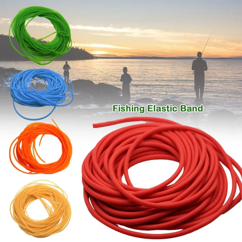 Banda elástica de pesca de 2025, 2/2,2mm, flejes de goma sólida, cuerda atada, cuerda de 10m para tenis, cuerda perdida - imagen 5