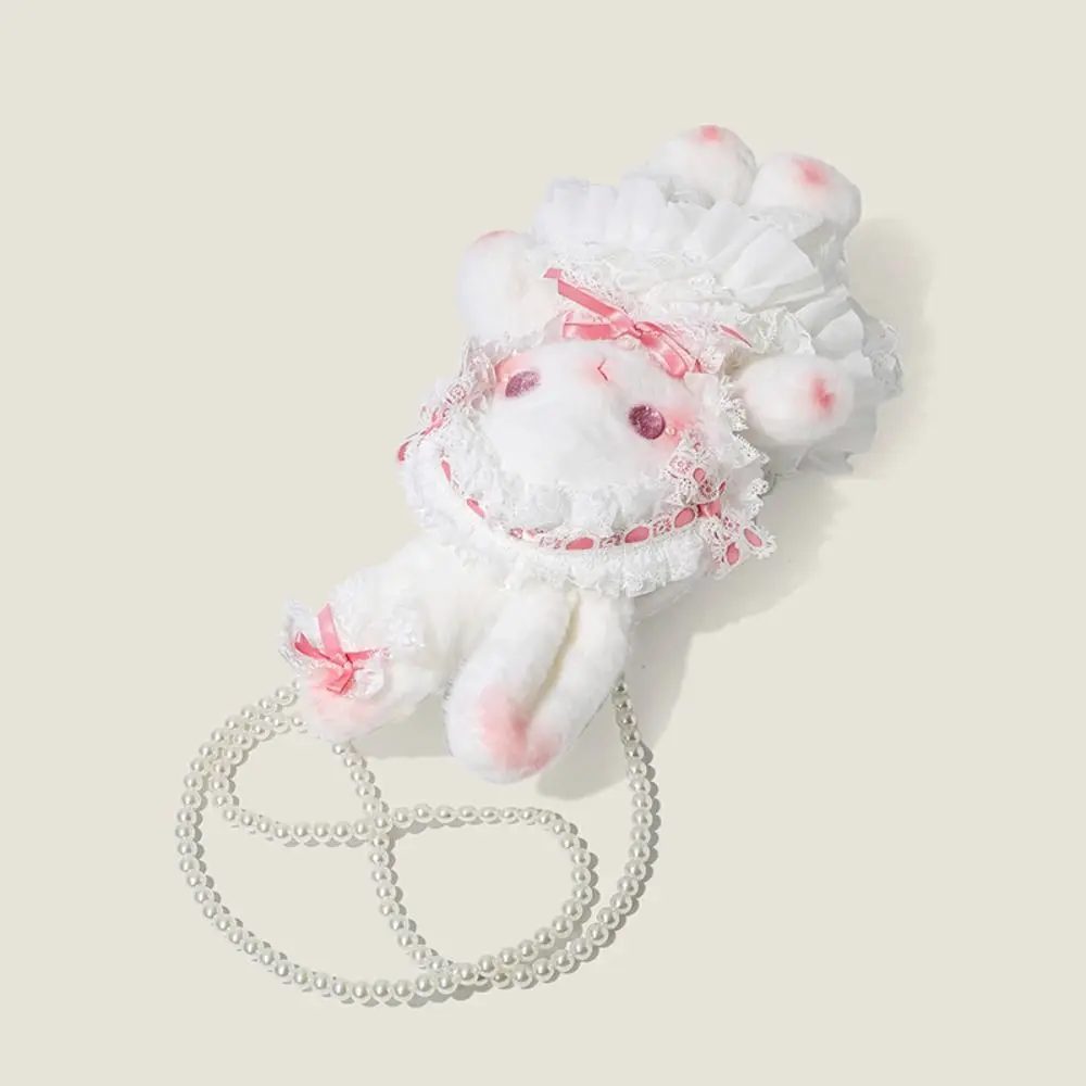 Nuevo Bolso de conejito, bolso cruzado dulce de Lolita, bolso de princesa con cadena de perlas - imagen 2