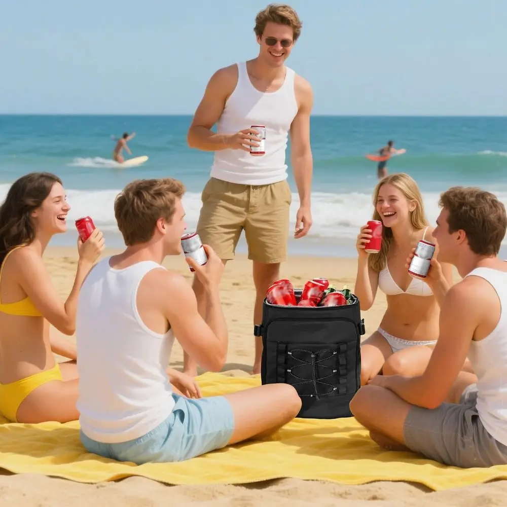 Mochila térmica con aislamiento, mochila aislante impermeable a prueba de fugas, cómoda mochila para el almuerzo de gran capacidad, viaje al aire libre